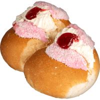 Raspberry Creamed Bun (1pk)