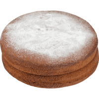 Unfilled Chocolate Round Sponge (2pk)