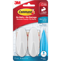 Command Medium Shower Hooks (2pk)
