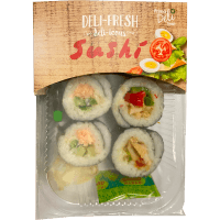 Fresh Mixed Salmon & Chicken Sushi (6pk)