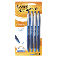 Atlantis Blue Ball Pens (4pk)