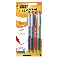 Atlantis Ballpen Medium Assorted (4pk)