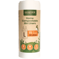 Home Compostable Tie Handles Bin Liners Large 36L (15pk)