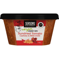 Sundried Tomato & Cashew with Chilli & Coriander Chunky Dip (140g)