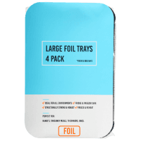 Large Foil Tray With Lids 220x146x56mm 1.1L (4pk)