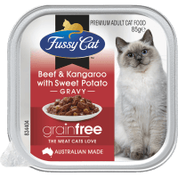 Grainfree Beef & Kangaroo With Sweet Potato Gravy Premium Adult Cat Food (85g)
