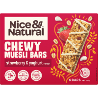 Strawberry & Yoghurt Flavour Chewy Muesli Bars (6 x 30.8g)