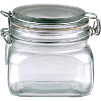 Square Clip Top Jar 500ml (ea)