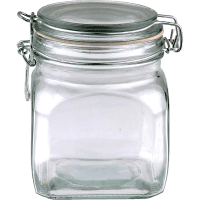 Square Glass Jar 750ml (ea)