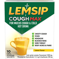 Cough Max For Mucus Cough And Cold Lemon Hot Drink Sachets (10pk)