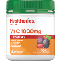 Vitamin C 1000mg + Superfruits Berry Flavour Chewable Tablets (100pk)