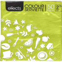 Lime Green Colour 2ply Serviettes (50pk)