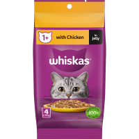 Chicken Favourites in Jelly Wet Pouches Cat Food (4 x 85g)