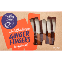 White Choc Dipped Ginger Fingers Gingerbread (165g)