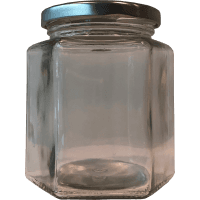 Hexagonal Jar 380ml (1pk)