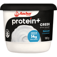 Protein+ Natural Unsweetened Greek Style Yoghurt (180g)