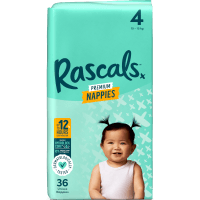Premium Nappies Unisex Size 4 10-15kg Toddler (36pk)