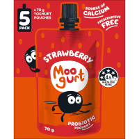 Strawberry Probiotic Yoghurt Pouch (5 x 70g)