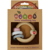 Pink Wooden Bracelet Baby Soother 3+ Month (1ea)