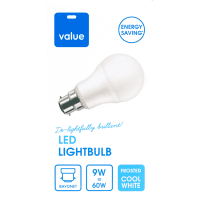 LED 9W Frosted Cool White Bayonet Bulb (ea)