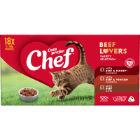 Beef Lovers Variety Selection Pouches Cat Food (18 x 100g)