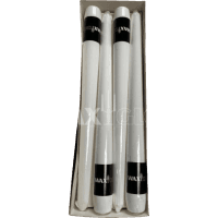 White Wrapped 250mm Taper Candle (1pk)