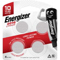 CR2016 Lithium Coin Battery (4pk)