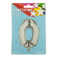 Party Foil Balloon Number 0 (1ea)