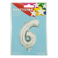 Party Foil Balloon Number 6 (1ea)