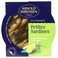 Petites Sardines Lightly Smoked In Oil With Thyme & Lemon (120g)