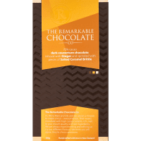 Dark Couverture Ginger Salted Caramel Brittle Chocolate Block (150g)