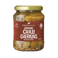 Organic Chilli Gherkins With No Added Sugar (670g)