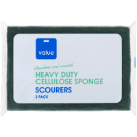 Heavy Duty Cellulose Sponge Scourers (3pk)
