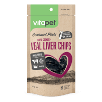 Gourmet Picks Veal Liver Chips Dog Treats (85g)