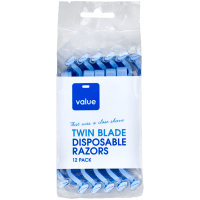 Twin Blade Disposable Razors (12pk)