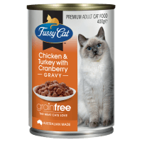 Grainfree Chicken & Turkey With Cranberry Gravy Premium Adult Cat Food (400g)