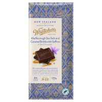 Marlborough Sea Salt & Caramel Brittle With Saffron Chocolate Block (100g)