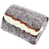 Chocolate Mock Cream Half Lamington Log (1pk)