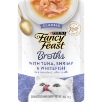Adult Broths Tuna Shrimp & Whitefish Wet Cat Food (40g)