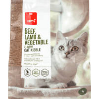 Beef Lamb & Vegetable Flavour Cat Kibble (1kg)