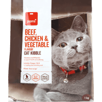 Beef Chicken & Vegetable Flavour Cat Kibble (1kg)