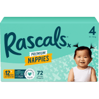 Premium Nappies Unisex Size 4 10-15kg Toddler (72pk)