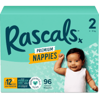 Premium Nappies Unisex Size 2 4-8kg Infant (96pk)