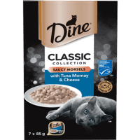 Classic Collection Saucy Morsels With Tuna Mornay & Cheese Wet Cat Food (7 x 85g)