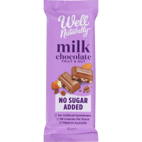 No Sugar Added Fruit & Nut Milk Chocolate Block (90g)