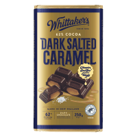 Dark Salted Caramel 62% Cocoa Dark Chocolate Block (250g)