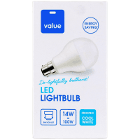 Led 14W Frosted Cool White Bayonet Bulb (1pk)