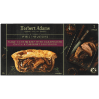 Slow-Cooked Beef With Caramelised Onion & Cabernet Sauvignon Pies (2 x 200g)