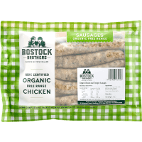 100% Certified Organic Free Range Chicken Sausages (290g)