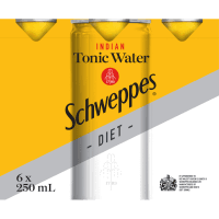 Diet Indian Tonic Water Soft Drink Cans (6 x 250ml)